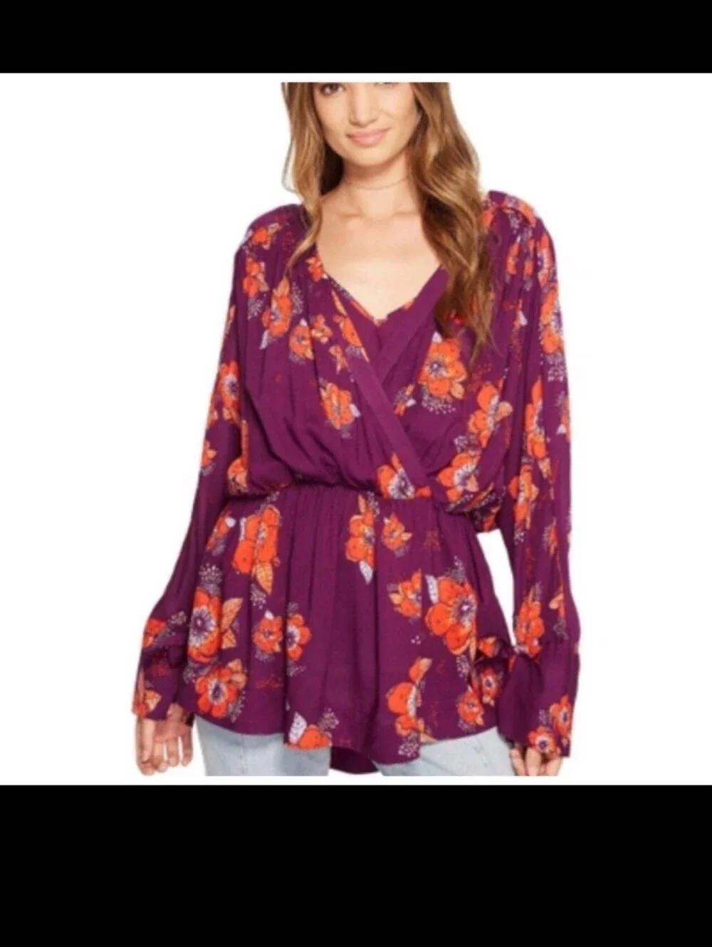 Free People-Tuscan Dreams Tunic In Plum. Size M
